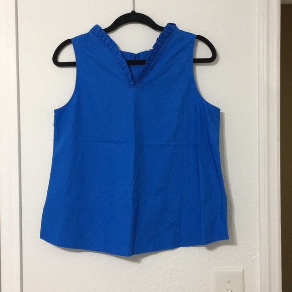 HD in Paris blue ruffle blouse - Picture 3 of 4